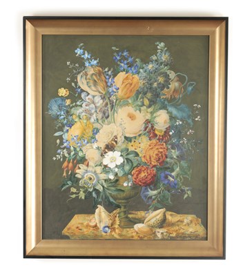 Lot 952 - WATERCOLOUR - STILL LIFE IN THE 17TH CENTURY DUTCH STYLE