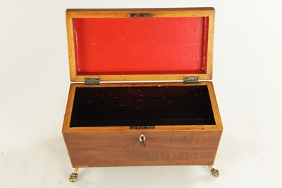 Lot 1189 - A REGENCY BOXWOOD STRUNG MAHOGANY BOX