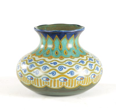 Lot 49 - A LIBERTY & CO. GOUDA DUTCH POTTERY ART VASE