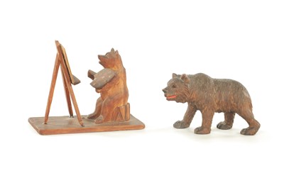 Lot 1164 - TWO EARLY 20TH CENTURY BLACK FOREST BEAR SCULPTURES