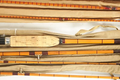 Lot 624 - A COLLECTION OF SIX VINTAGE TROUT FISHING FLY RODS