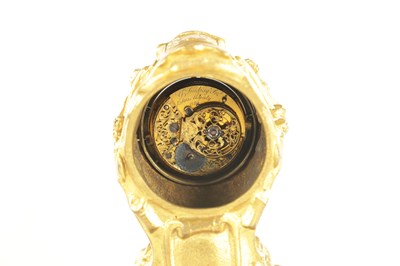 Lot 778 - GEORGE LINDSAY, A GEORGE III ORMOLU CASED VERGE FUSEE MANTEL CLOCK