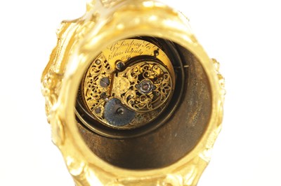 Lot 778 - GEORGE LINDSAY, A GEORGE III ORMOLU CASED VERGE FUSEE MANTEL CLOCK