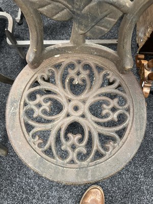 Lot 1226 - A PAIR OF 19TH CENTURY COALBROOKDALE STYLE CAST IRON GARDEN SEATS