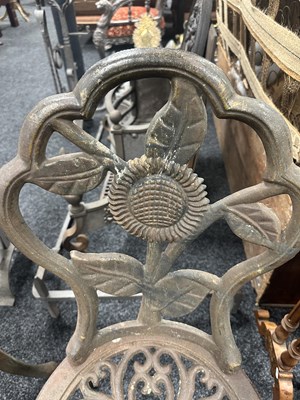 Lot 1226 - A PAIR OF 19TH CENTURY COALBROOKDALE STYLE CAST IRON GARDEN SEATS