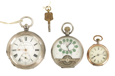 Lot 509a - A COLLECTION OF THREE OPEN FACED SILVER CASED POCKET WATCHES