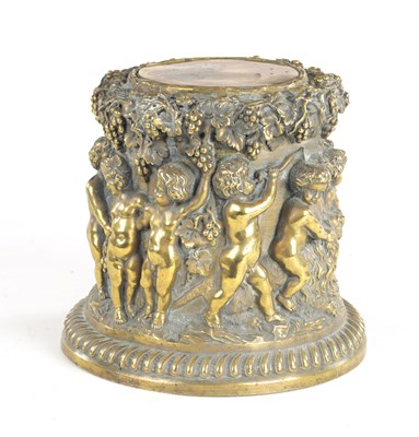 Lot 686 - A 19TH CENTURY BRONZE PEDESTAL