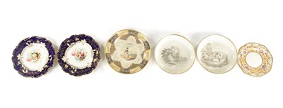 Lot 144 - A PAIR OF MID 19TH CENTURY COPELAND AND GARRET SHAPED PLATES PAINTED WITH FLOWERS AND 6 OTHERS