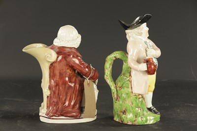 Lot 126 - TWO STAFFORDSHIRE TOBY JUBS CIRCA 1830