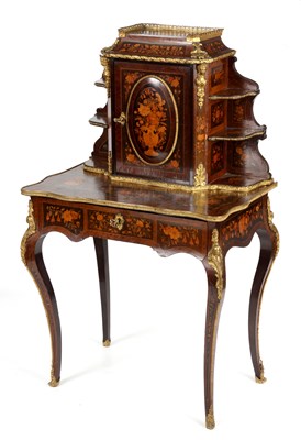 Lot 915 - A MID 19TH CENTURY FRENCH WALNUT FLORAL...