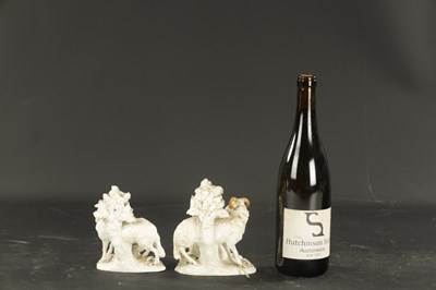Lot 93 - A PAIR OF LATE 18TH CENTURY DERBY PORCELAIN SHEEP GROUPS