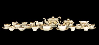 Lot 60 - AN ENGLISH PORCELAIN PART TEA SET CIRCA 1830