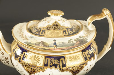 Lot 60 - AN ENGLISH PORCELAIN PART TEA SET CIRCA 1830