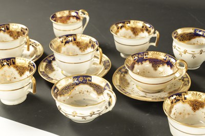 Lot 60 - AN ENGLISH PORCELAIN PART TEA SET CIRCA 1830