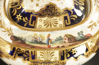 Lot 60 - AN ENGLISH PORCELAIN PART TEA SET CIRCA 1830