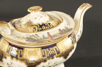 Lot 60 - AN ENGLISH PORCELAIN PART TEA SET CIRCA 1830