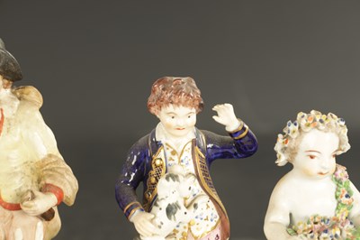 Lot 95 - A COLLECTION OF FIVE LATE 18TH CENTURY PORCELAIN FIGURES