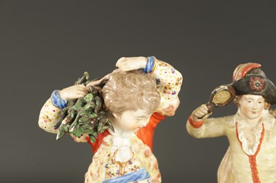 Lot 95 - A COLLECTION OF FIVE LATE 18TH CENTURY PORCELAIN FIGURES