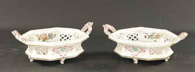 Lot 79 - A PAIR OF LATE 19TH CENTURY MEISSEN STYLE COMPORTS