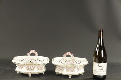 Lot 79 - A PAIR OF LATE 19TH CENTURY MEISSEN STYLE COMPORTS