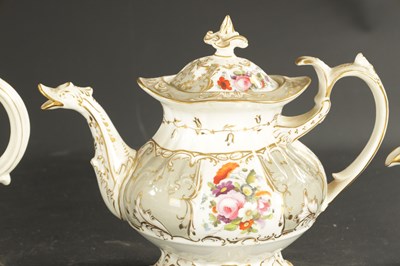 Lot 51 - A COLLECTION OF FOUR MID 19TH CENTURY ENGLISH PORCELAIN TEAPOTS