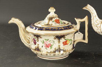 Lot 51 - A COLLECTION OF FOUR MID 19TH CENTURY ENGLISH PORCELAIN TEAPOTS