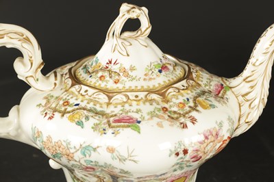 Lot 51 - A COLLECTION OF FOUR MID 19TH CENTURY ENGLISH PORCELAIN TEAPOTS