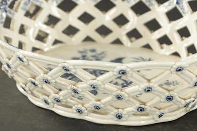 Lot 260 - A WORCESTER PORCELAIN BASKET CIRCA 1770