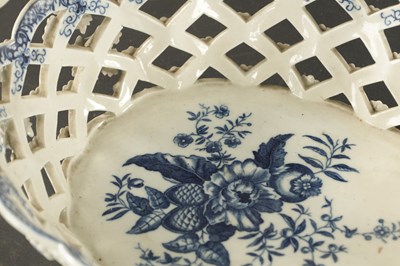 Lot 260 - A WORCESTER PORCELAIN BASKET CIRCA 1770