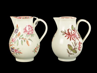 Lot 240 - TWO WORCESTER SPARROW BEAK JUGS CIRCA 1765