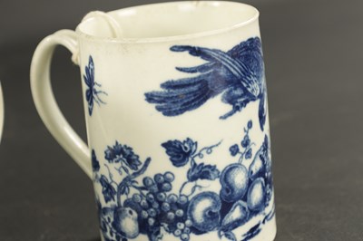 Lot 229 - TWO WORCESTER PORCELAIN MUGS CIRCA 1775