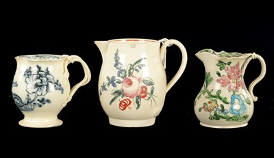 Lot 197 - A STAFFORDSHIRE SALTGLAZE CREAM JUG CIRCA 1755