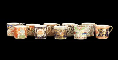 Lot 65 - A COLLECTION OF TEN COALPORT COFFEE CANS CIRCA 1810