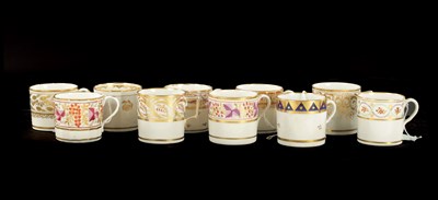 Lot 182 - A COLLECTION OF TEN COALPORT COFFEE CANS CIRCA 1810