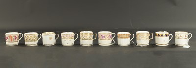 Lot 182 - A COLLECTION OF TEN COALPORT COFFEE CANS CIRCA 1810