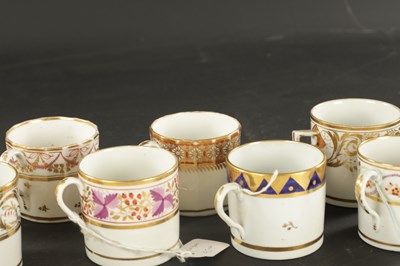 Lot 182 - A COLLECTION OF TEN COALPORT COFFEE CANS CIRCA 1810