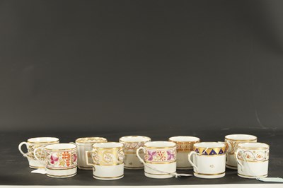 Lot 182 - A COLLECTION OF TEN COALPORT COFFEE CANS CIRCA 1810