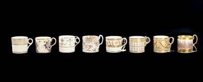 Lot 270 - A COLLECTION OF EIGHT MINTON COFFE CANS CIRCA 1810