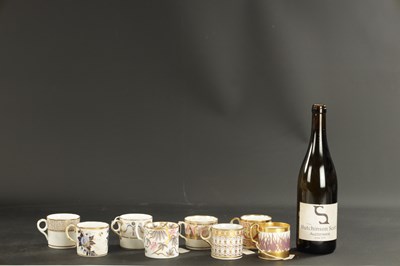 Lot 270 - A COLLECTION OF EIGHT MINTON COFFE CANS CIRCA 1810