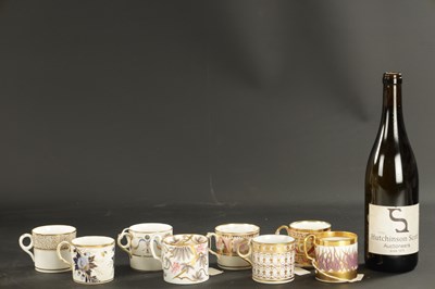 Lot 270 - A COLLECTION OF EIGHT MINTON COFFE CANS CIRCA 1810