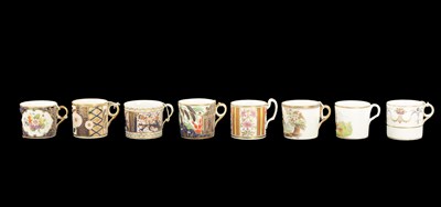 Lot 222 - A COLLECTION OF EIGHT MINTON COFFEE CANS CIRCA 1810