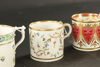Lot 252 - A COLLECTION OF TEN DERBY PORCELAIN COFFEE CANS CIRCA 1810