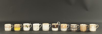 Lot 158 - A COLLECTION OF TEN DERBY COFFEE CANS CIRCA 1810