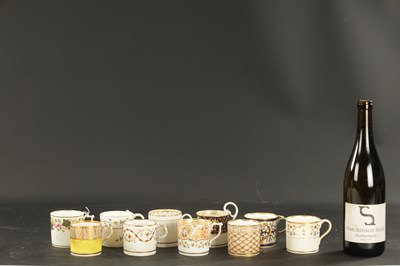 Lot 158 - A COLLECTION OF TEN DERBY COFFEE CANS CIRCA 1810