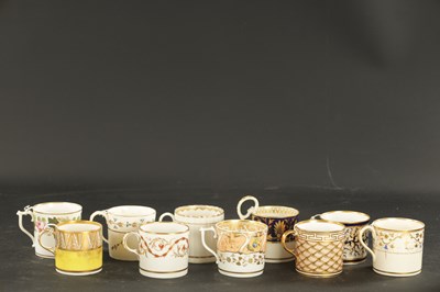 Lot 158 - A COLLECTION OF TEN DERBY COFFEE CANS CIRCA 1810