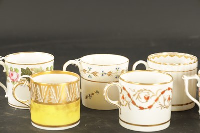Lot 158 - A COLLECTION OF TEN DERBY COFFEE CANS CIRCA 1810