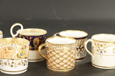 Lot 158 - A COLLECTION OF TEN DERBY COFFEE CANS CIRCA 1810