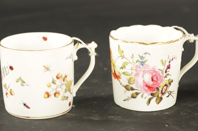 Lot 129 - A DERBY COFFEE CAN AND SAUCER CIRCA 1810