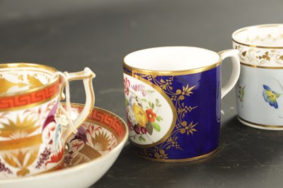 Lot 129 - A DERBY COFFEE CAN AND SAUCER CIRCA 1810