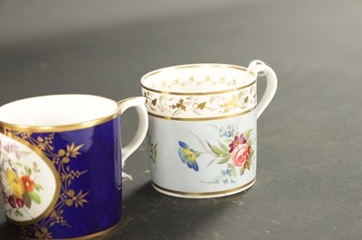 Lot 129 - A DERBY COFFEE CAN AND SAUCER CIRCA 1810
